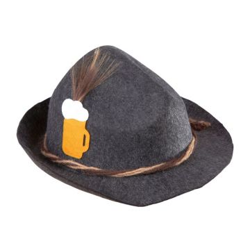 Oktoberfest tirolerhoed grijs