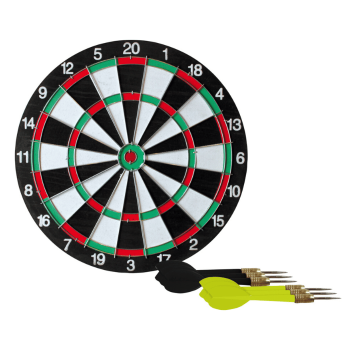 Dartbord incl. 6 dartpijlen - 38 cm