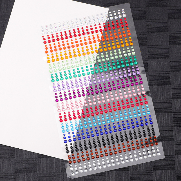 Glitterstenen rhinestone multicolor - 900 stk.