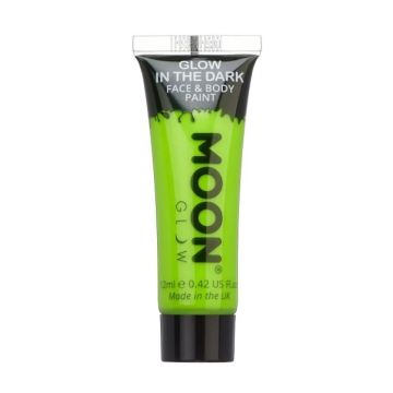 Glow in the dark Gezichts- en Lichaamsverf Groen 12 ml Moon Creations