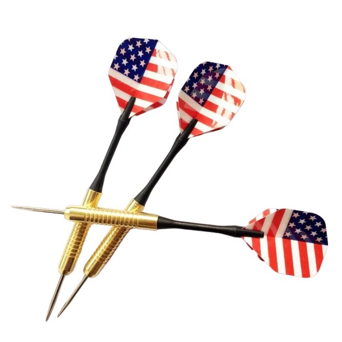 Dartpijlen USA vlag metaal 3x