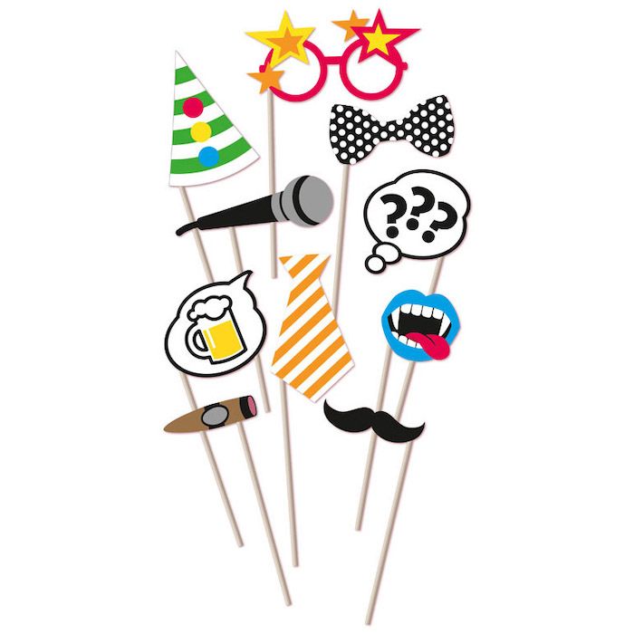 Photo Booth props Mix 10x