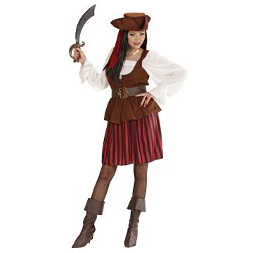 Piratenjurk kostuum met hoed voor dames