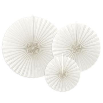 Witte Rozetten 3x - 23-40 cm