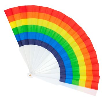 Pride regenboog waaier - 23 cm