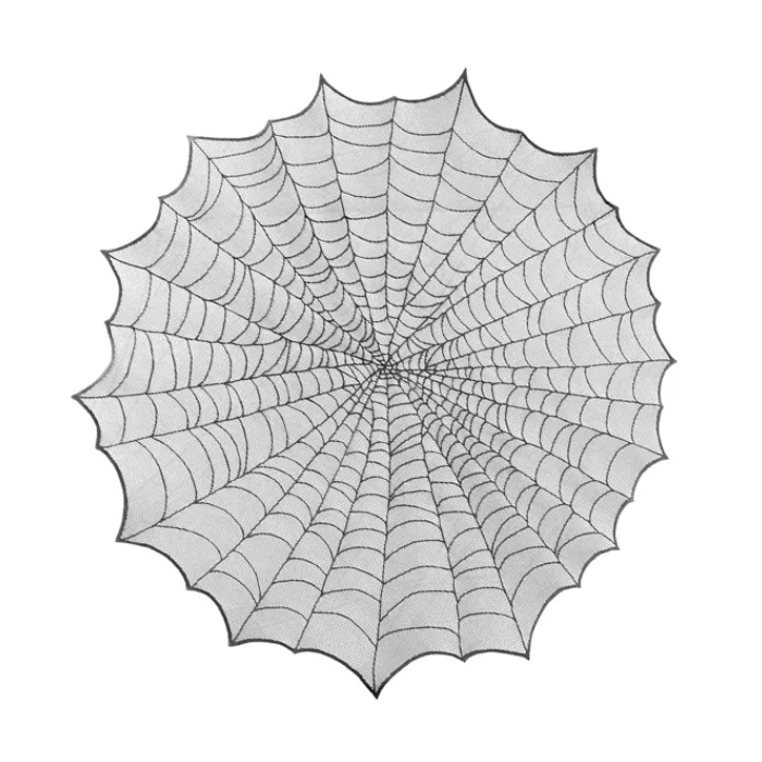 Spinweb tafellaken rond - 124 cm