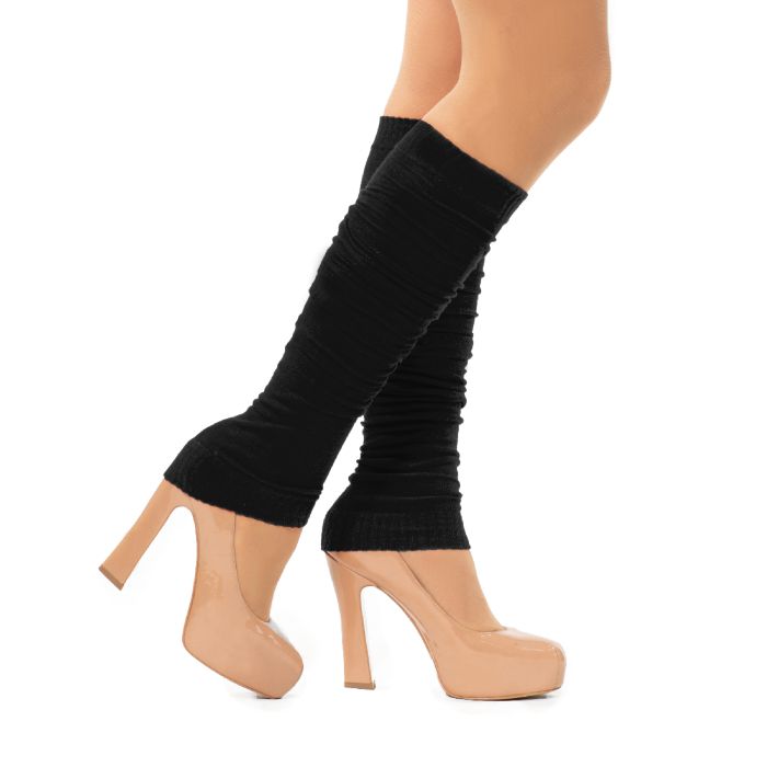 Beenwarmers voor dames one-size zwart