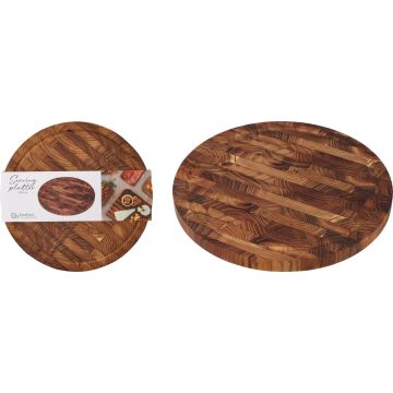 Rond serveerplank in teak Ø 30 cm