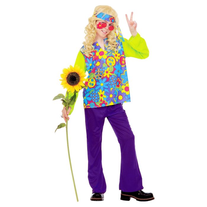 Hippie-set met hoofdband en ketting voor jongens