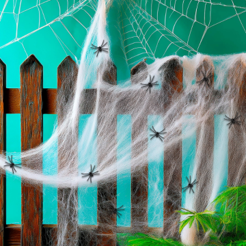 Wit spinnenweb 200 g met 9 spinnen - 1,5x12 meter