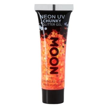Neon UV Chunky Glitter Gel Oranje 12 ml Moon Creations