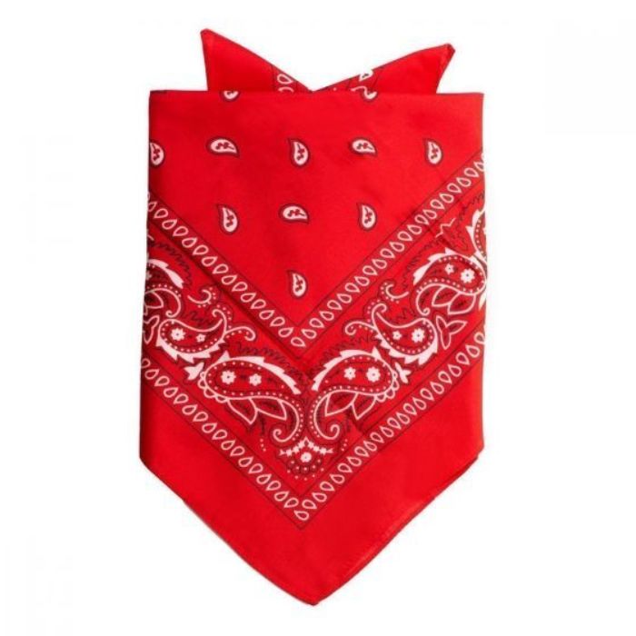 Bandana met traditioneel patroon rood 52x55 cm