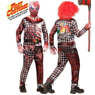Afschuwelijke clown kostuum voor kinderen met masker