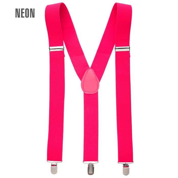 Neon roze bretels