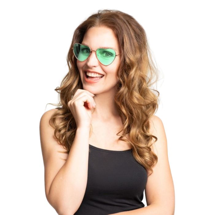 Hartbril unisex groen - one size
