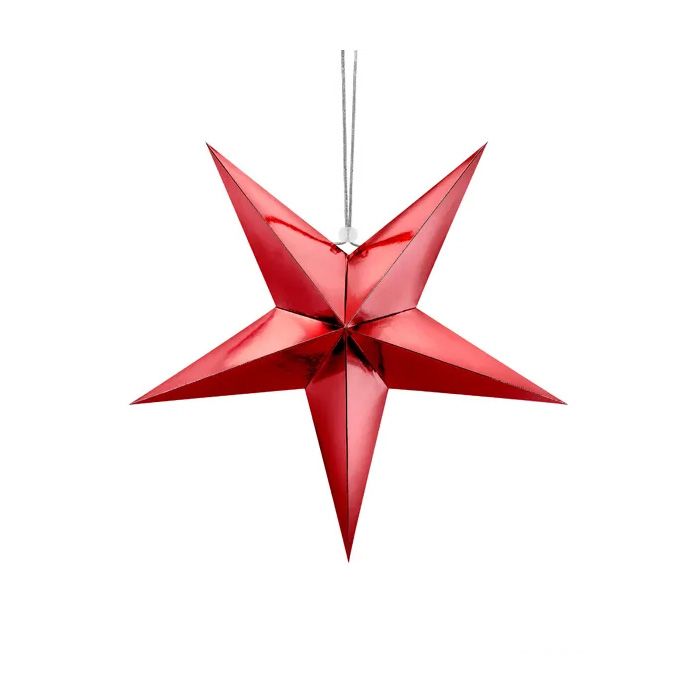 Rode Papieren Ster - 45 cm