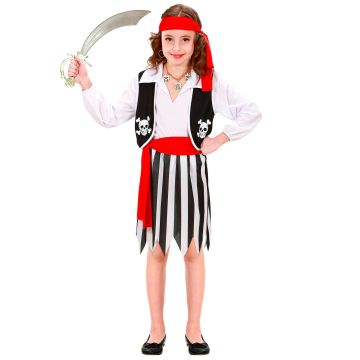 Piratenmeisje kostuum met vest