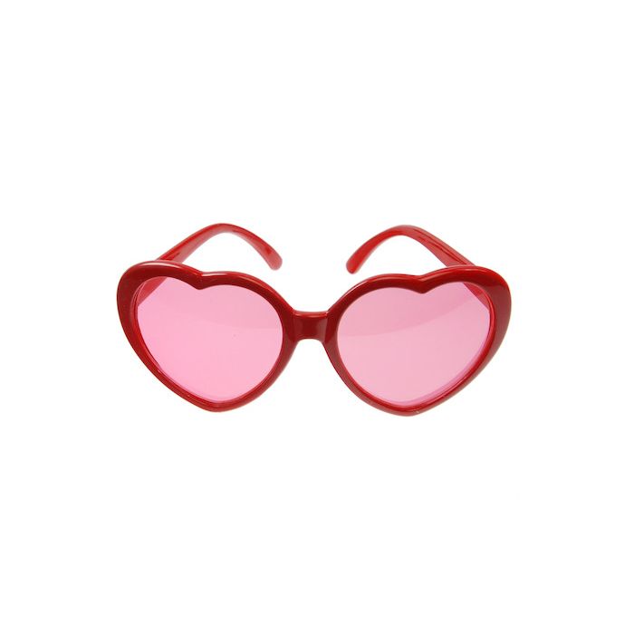 Hartvormige zonnebrillen Rood