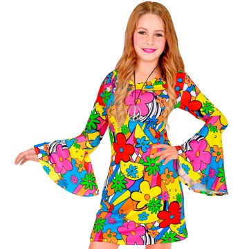 Multicolore hippie-jurk voor meisjes