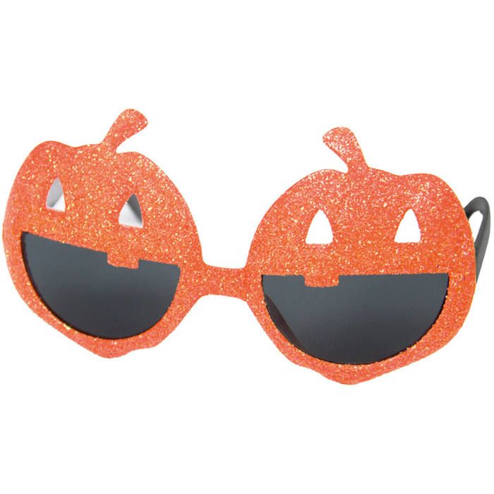 Pompoenbril met glitter - one size