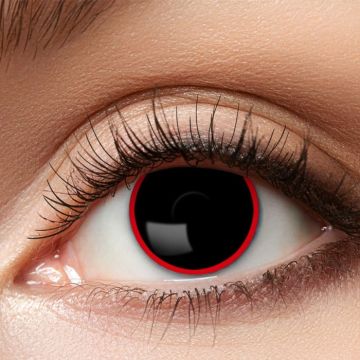 Contactlenzen met rode cirkels