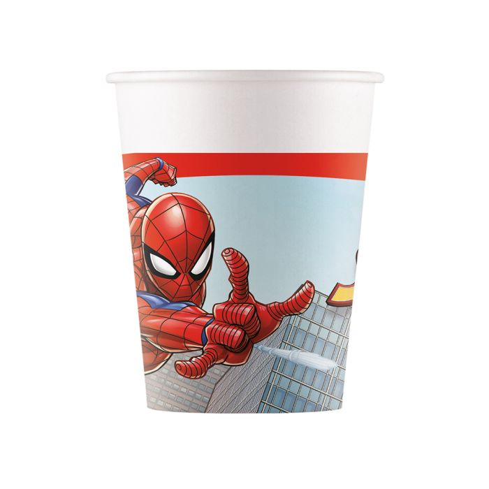 Spiderman papieren bekers 8x - 200 ml