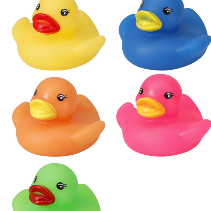Badeendjes multikleur 5x - 5,5 cm