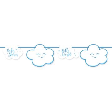 Babyshower Guirlande Blauw - 4 m