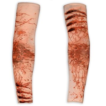 Realistische bloedige armsleeves met wonden & scheuren