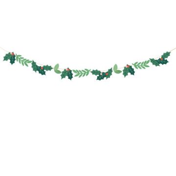 Groene mistletoe kerstguirlande - 1,5 m