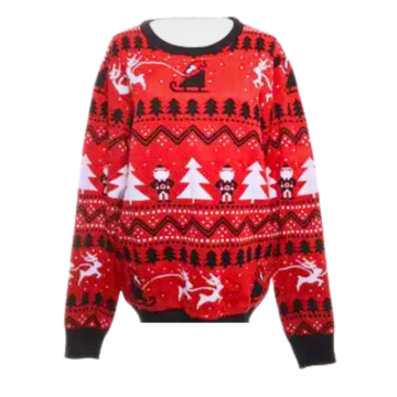 Kersttrui rood stilet 