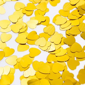 Gouden hart tafelconfetti - 14 g