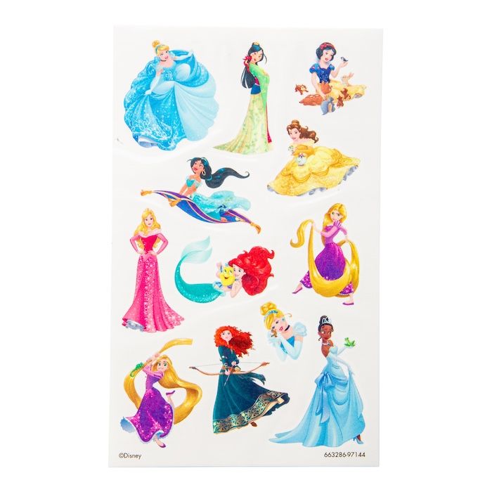 Valse en tijdelijke tatoeages disney prinsessen 12x