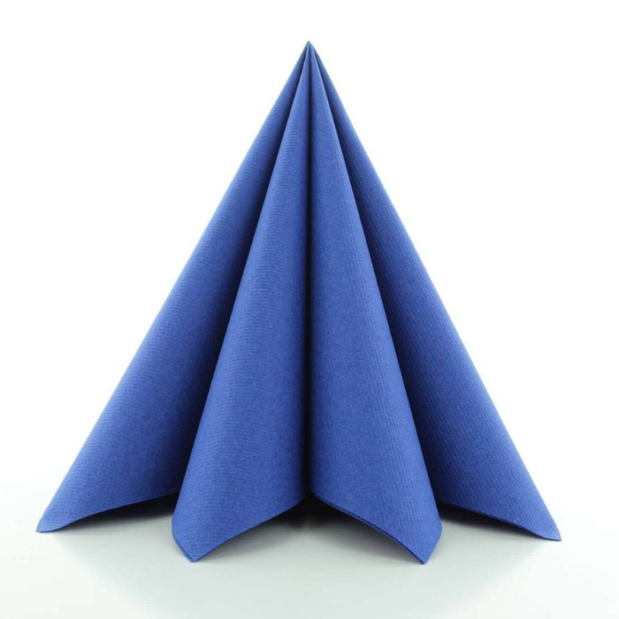 Luxe servetten marineblauw 12x - 40x40 cm