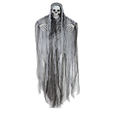 Zwart doodskelet spook - 90 cm