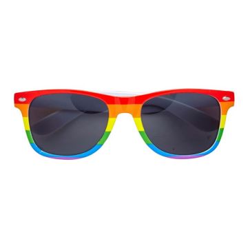 Regenboog kleurige pride zonnebril - one size