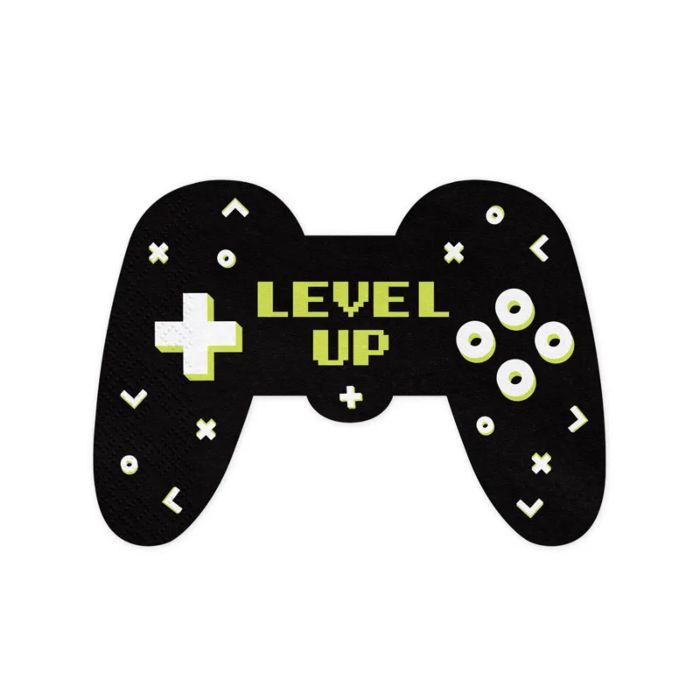Servetten gamepad controller 12x - 11,5x16 cm