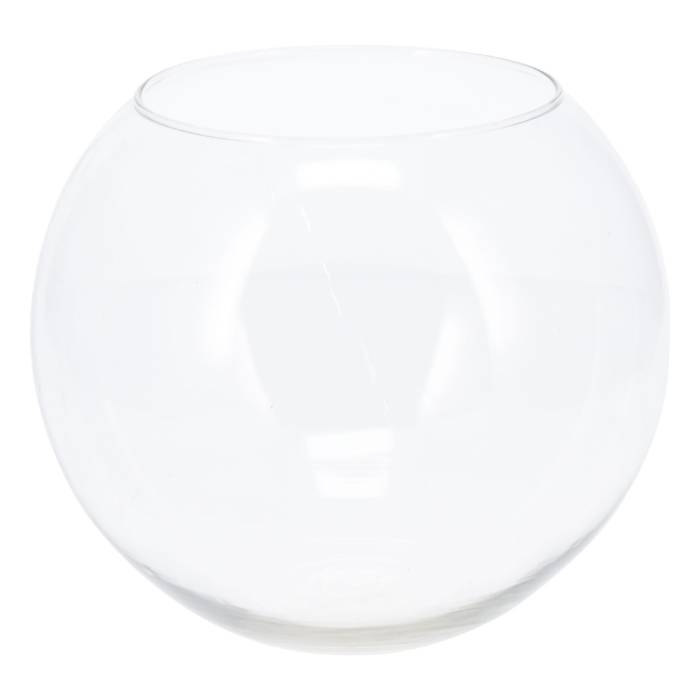 Transparante bowl vaas in glas 200x160 mm
