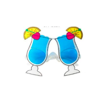 Hawaï cocktail zonnebrillen blauw – onesize