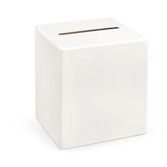 Box voor kaarten crème kleur 24x24x24 cm