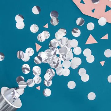 Ronde zilveren confetti 15 g