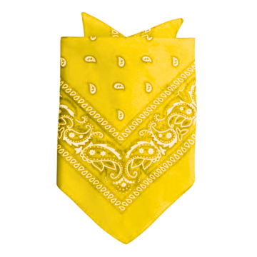 Bandana met traditioneel patroon geel 55x55 cm