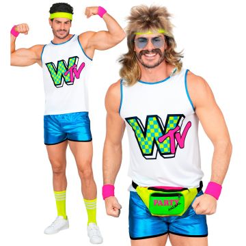 80's aerobic kostuum voor heren