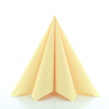 Luxe servetten lichtgeel 12x - 40x40 cm