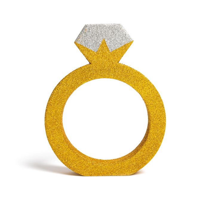 Gouden ring tafeldecoratie - 21,5 x 16 cm