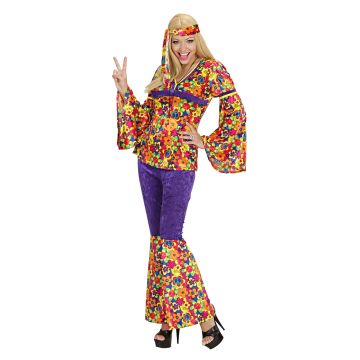 Hippie kostuum voor dames in velours