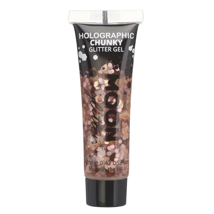 Holografische Chunky Glitter Gel Roségoud 12 ml Moon Creations