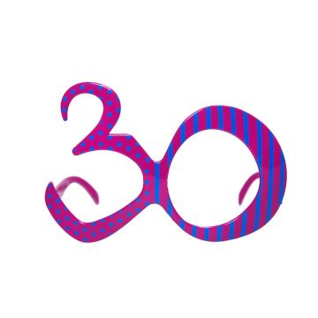 30-jarige verjaardagsbril fuchsia