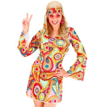 Hippie jurk voor dames met hoofdband