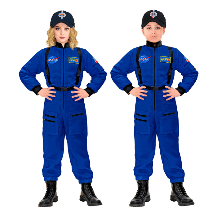 Blauw astronautenkostuum voor kinderen